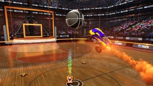 Así es el basket en Rocket League.
