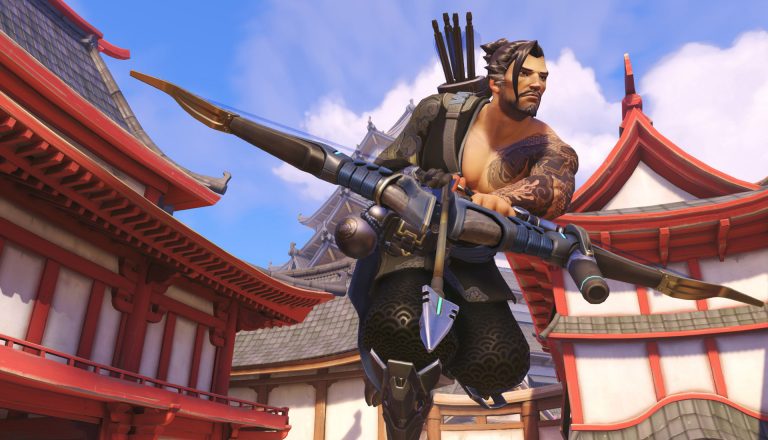Así es Hanzo en Overwatch.