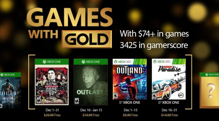 Ya están aquí los los Games with Gold de diciembre de 2016. ¿Cuál es tu preferido?