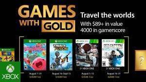 Games with Gold agosto 2017 oficiales