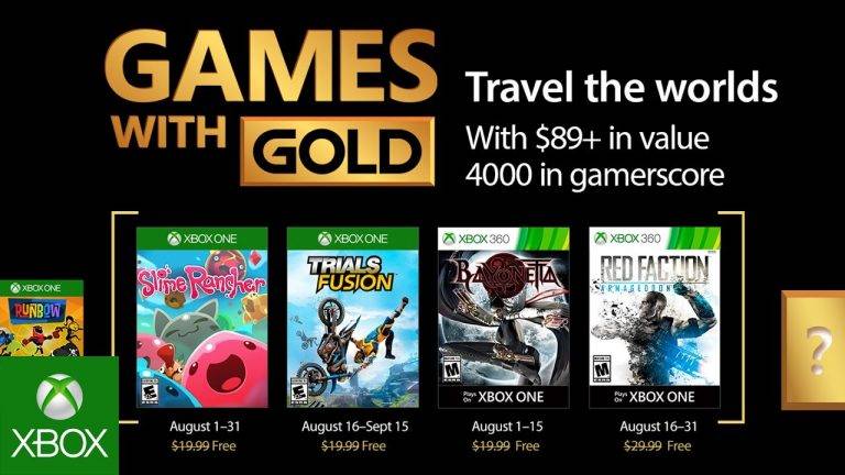 Games with Gold agosto 2017 oficiales