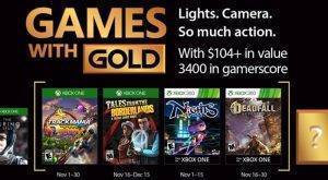 Microsoft nos descubre la colección de Games with Gold de noviembre 2017.