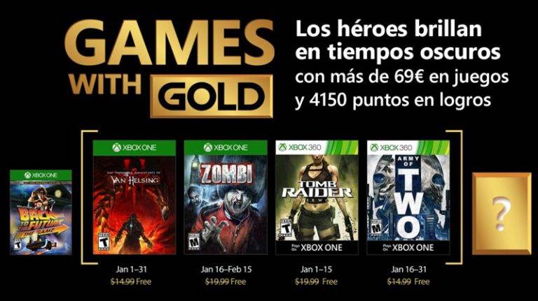 Juegos con Gold de enero 2018 Xbox One y 360