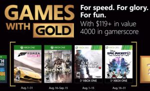 Microsoft nos descubre la colección de Games with Gold de agosto 2018.