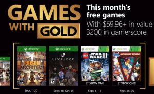 Microsoft nos descubre la colección de Games with Gold de septiembre 2018.