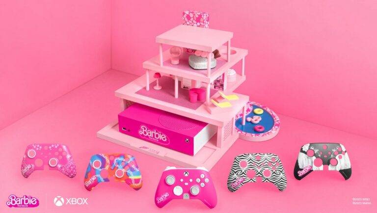 Xbox de Barbie con coches de Forza Horizon 5